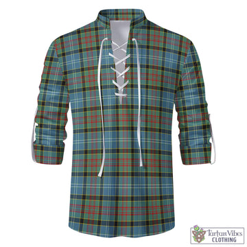 Cathcart Tartan Men's Scottish Traditional Jacobite Ghillie Kilt Shirt