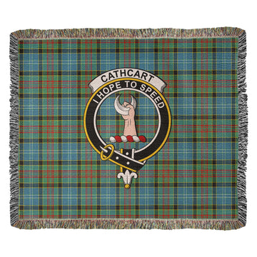 Cathcart Tartan Woven Blanket with Family Crest