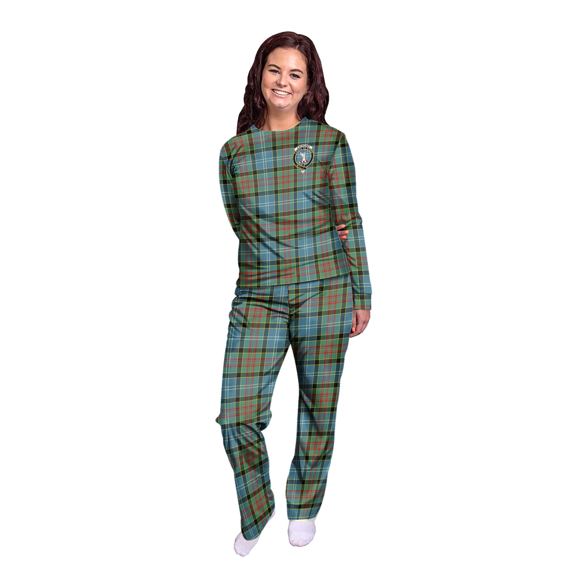 Cathcart Tartan Pajamas Family Set with Family Crest - Tartan Vibes Clothing