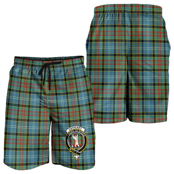 Cathcart Tartan Mens Shorts with Family Crest