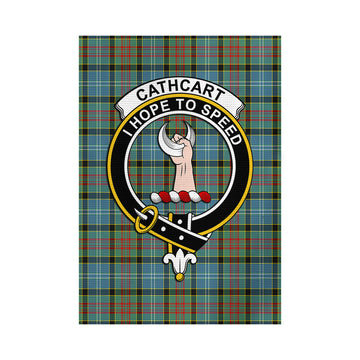Cathcart Tartan Garden Flag with Family Crest