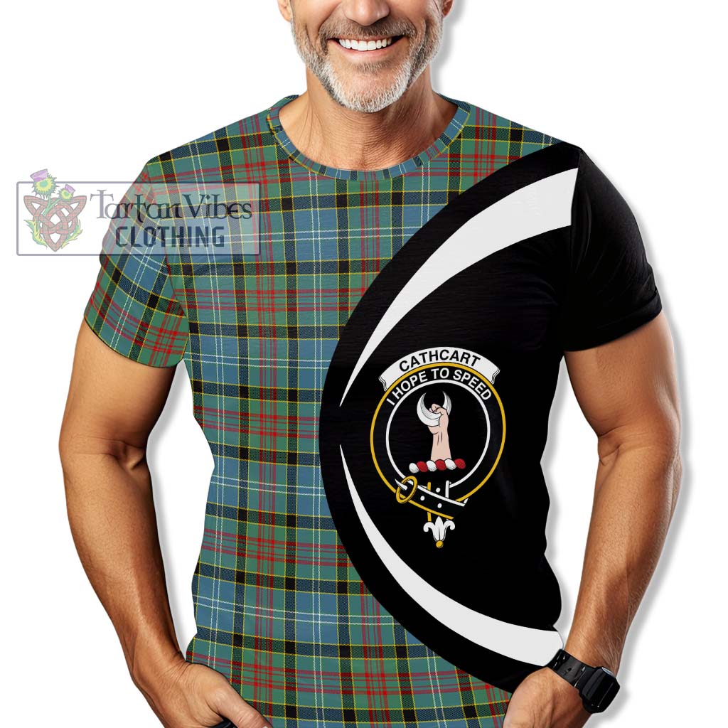 Tartan Vibes Clothing Cathcart Tartan T-Shirt with Family Crest Circle Style