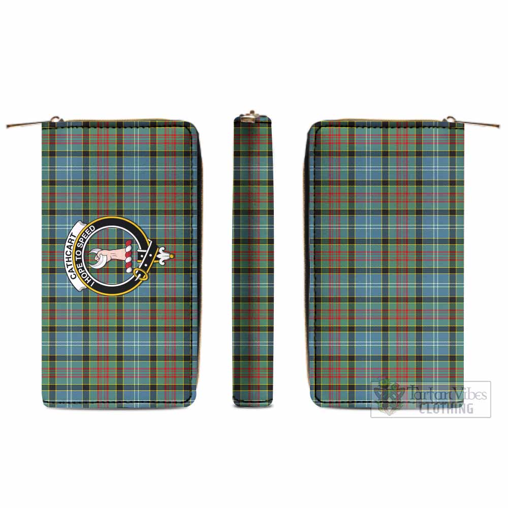 Tartan Vibes Clothing Cathcart Tartan Women's Leather Wallet with Family Crest