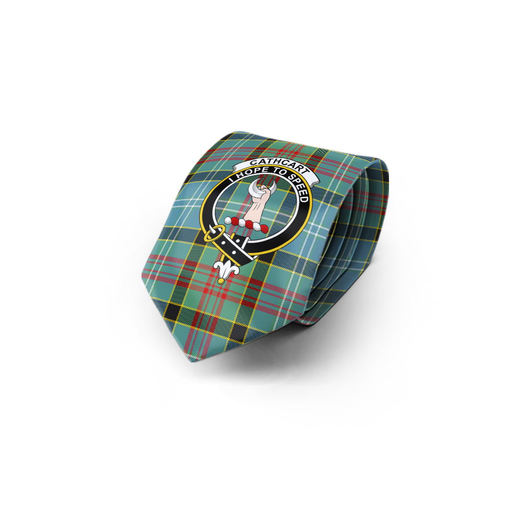 Cathcart Tartan Classic Necktie with Family Crest - Tartan Vibes Clothing