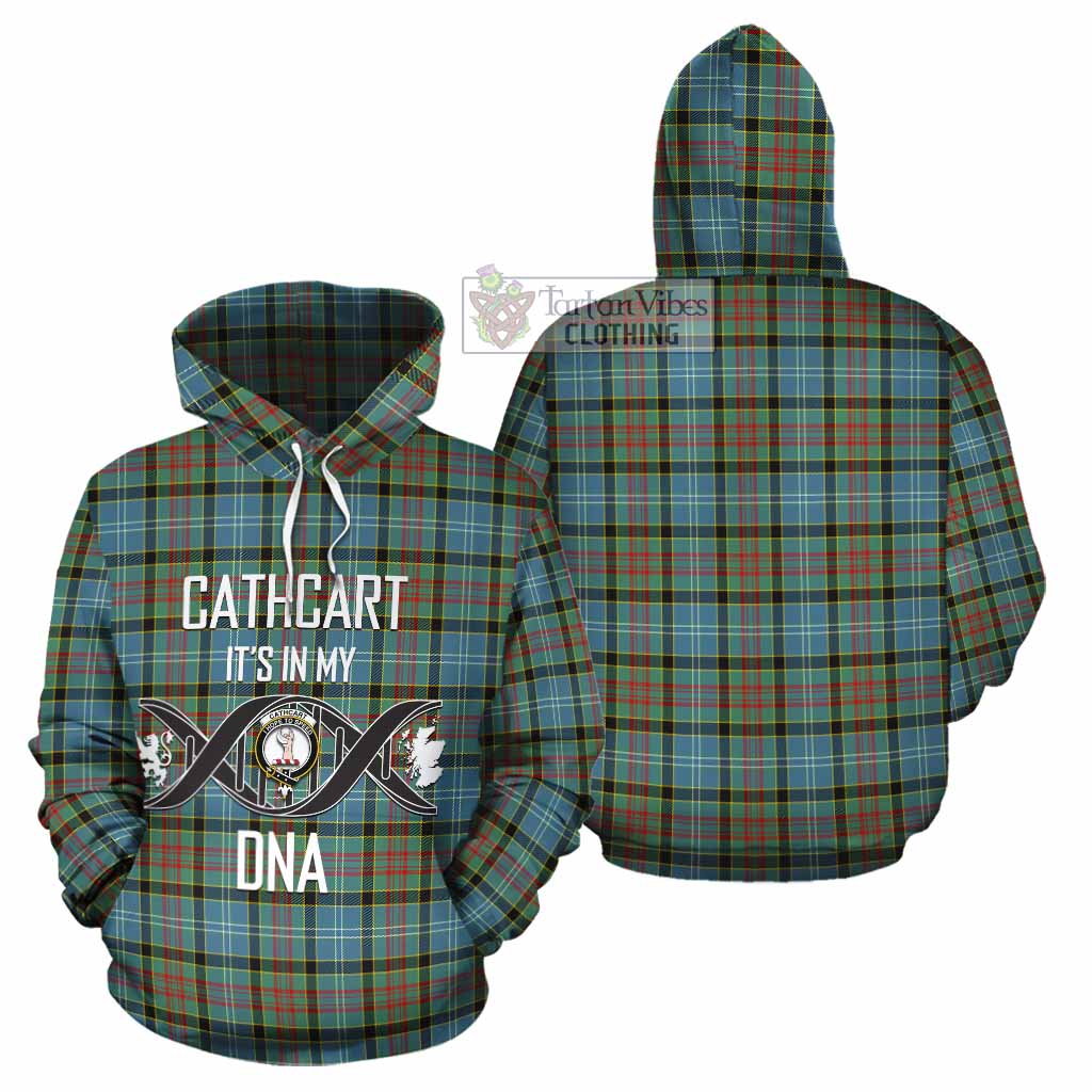 Tartan Vibes Clothing Cathcart Tartan Cotton Hoodie with Family Crest DNA In Me Style
