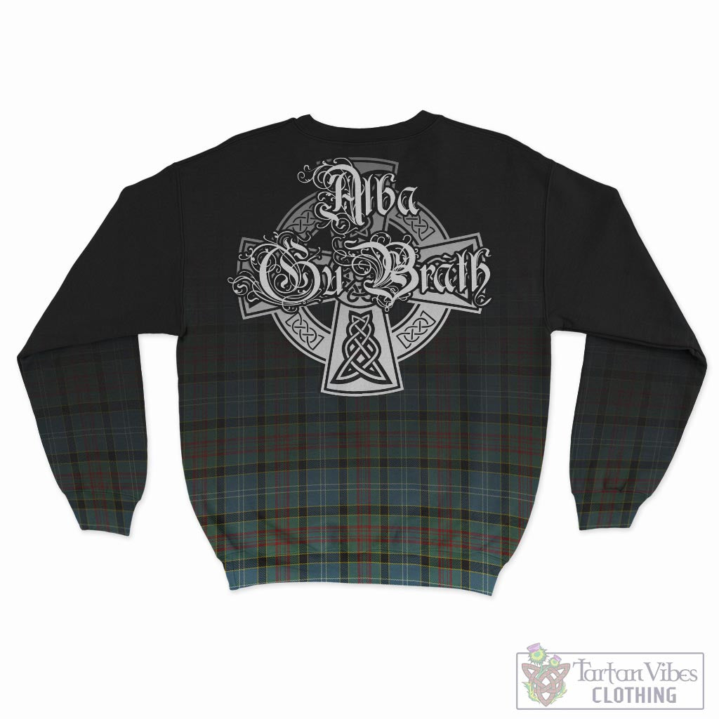 Tartan Vibes Clothing Cathcart Tartan Sweatshirt Featuring Alba Gu Brath Family Crest Celtic Inspired