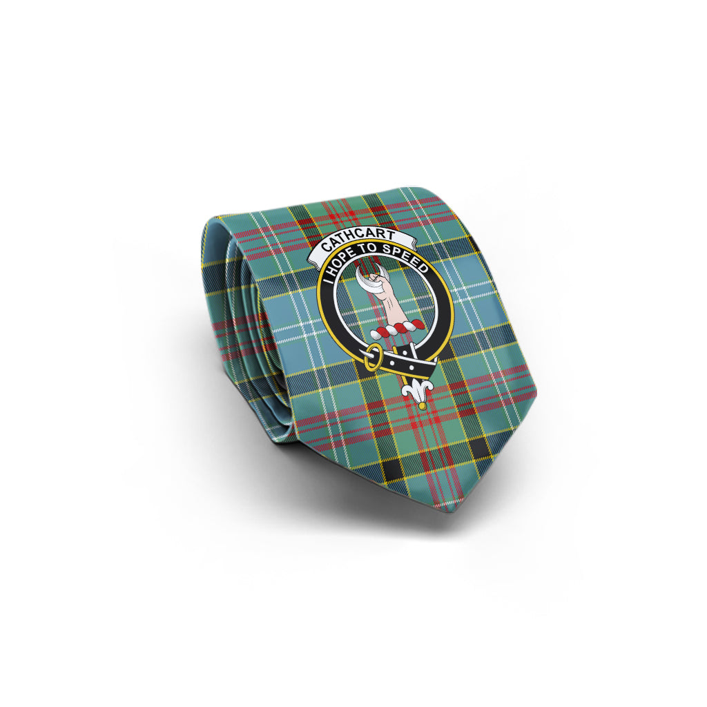 Cathcart Tartan Classic Necktie with Family Crest - Tartan Vibes Clothing