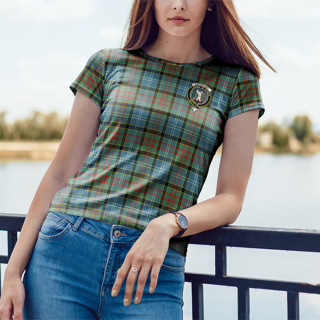 Cathcart Tartan T-Shirt with Family Crest - Tartan Vibes Clothing