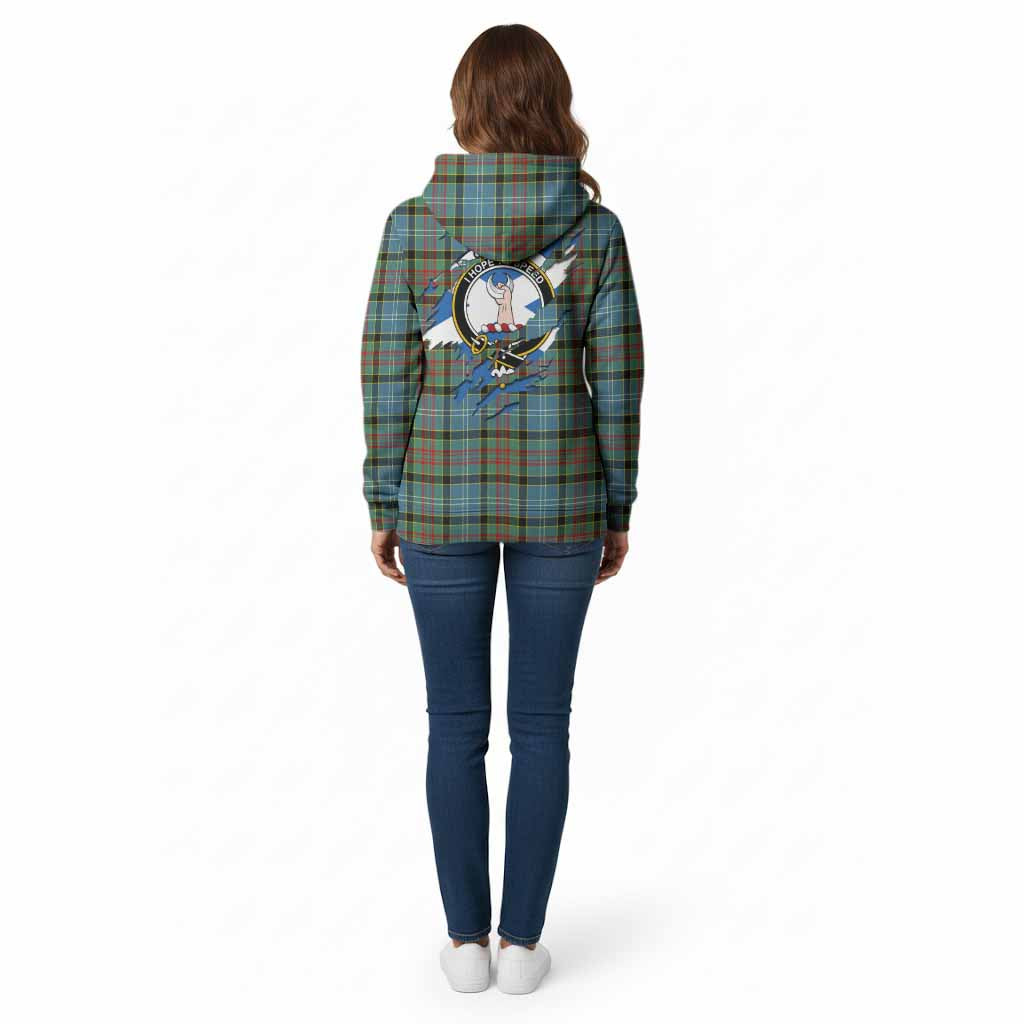 Cathcart Clan Crest In Me Tartan Cotton Hoodie Scotland Flag Style