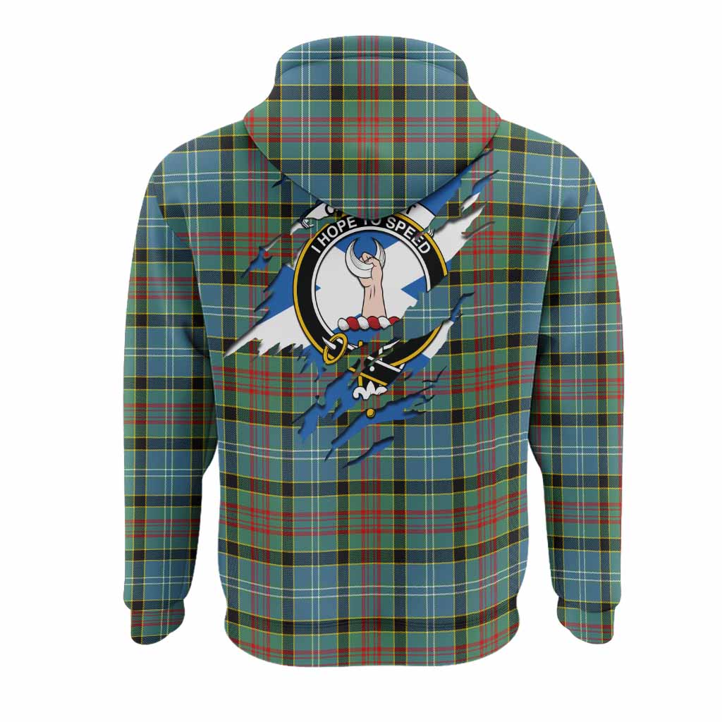 Cathcart Clan Crest In Me Tartan Hoodie Scotland Flag Style