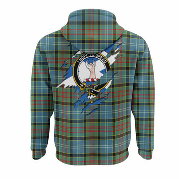 Cathcart Clan Crest In Me Tartan Hoodie Scotland Flag Style