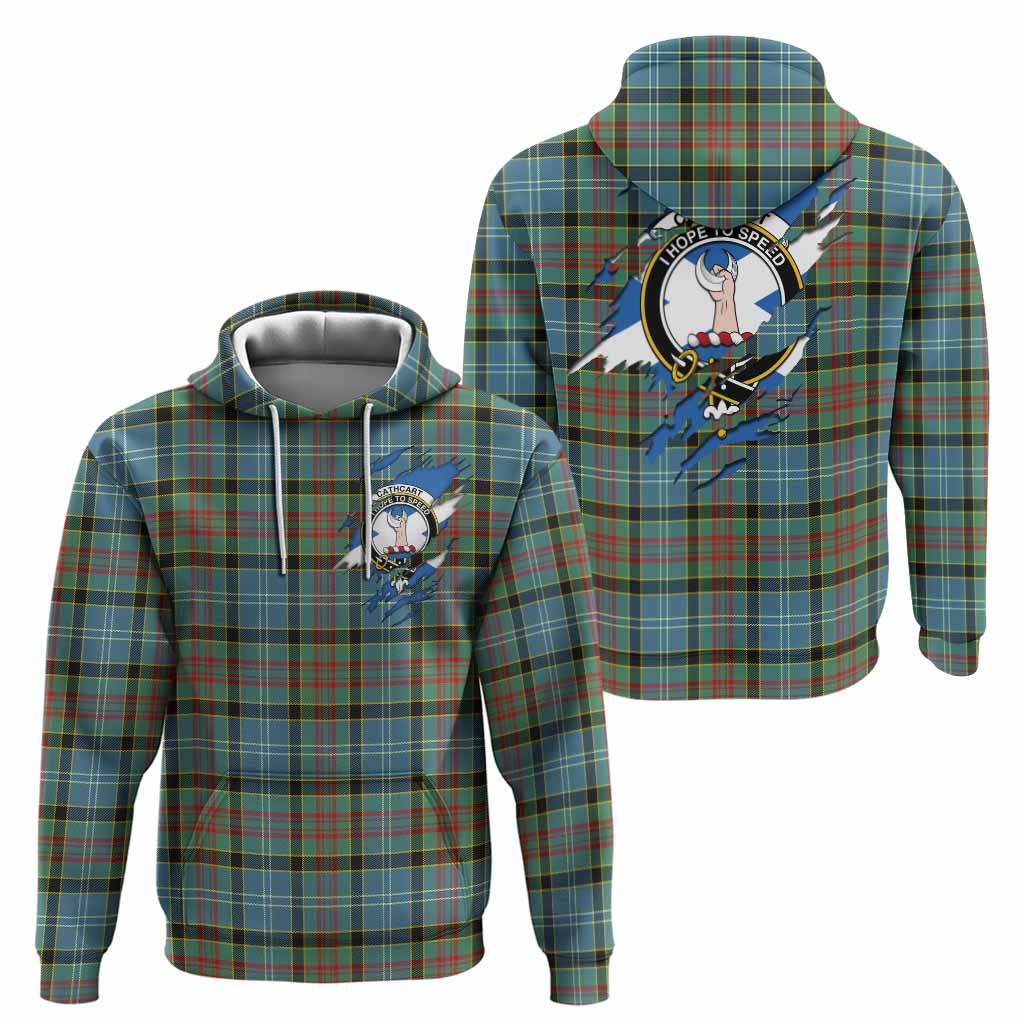 Cathcart Clan Crest In Me Tartan Hoodie Scotland Flag Style