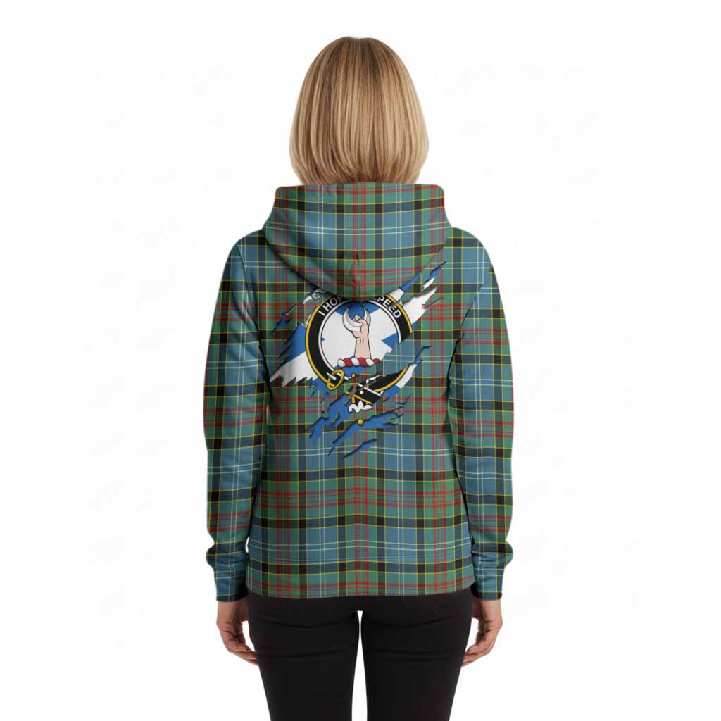 Cathcart Clan Crest In Me Tartan Hoodie Scotland Flag Style