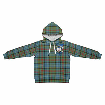 Cathcart Clan Crest In Me Tartan Kid Hoodie Scotland Flag Style
