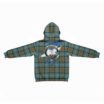 Cathcart Clan Crest In Me Tartan Kid Hoodie Scotland Flag Style