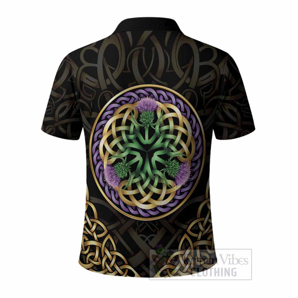 Cathcart Clan Crest Polo Shirt Celtic Scottish Thistle