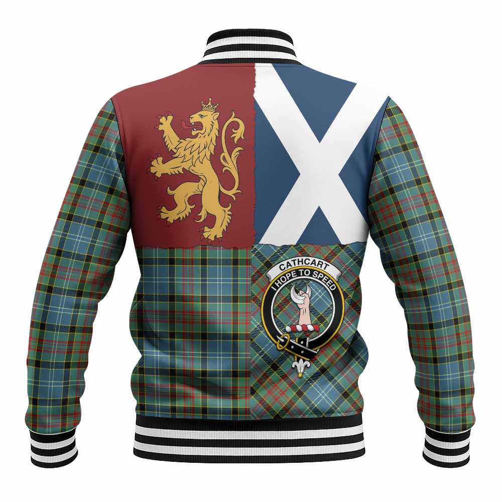 Cathcart Crest Tartan Baseball Jacket with Lion Rampant Saltire Style