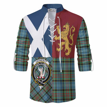 Cathcart Crest Tartan Ghillie Shirt with Lion Rampant Saltire Style