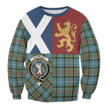 Cathcart Crest Tartan Sweatshirt with Lion Rampant Saltire Style