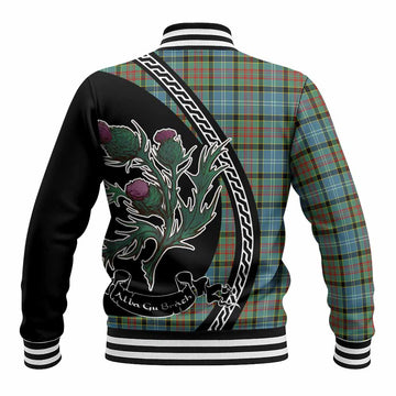 Cathcart Family Crest Tartan Baseball Jacket Alba Thistle Inspired