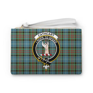 Cathcart Family Crest Tartan Clutch Bag