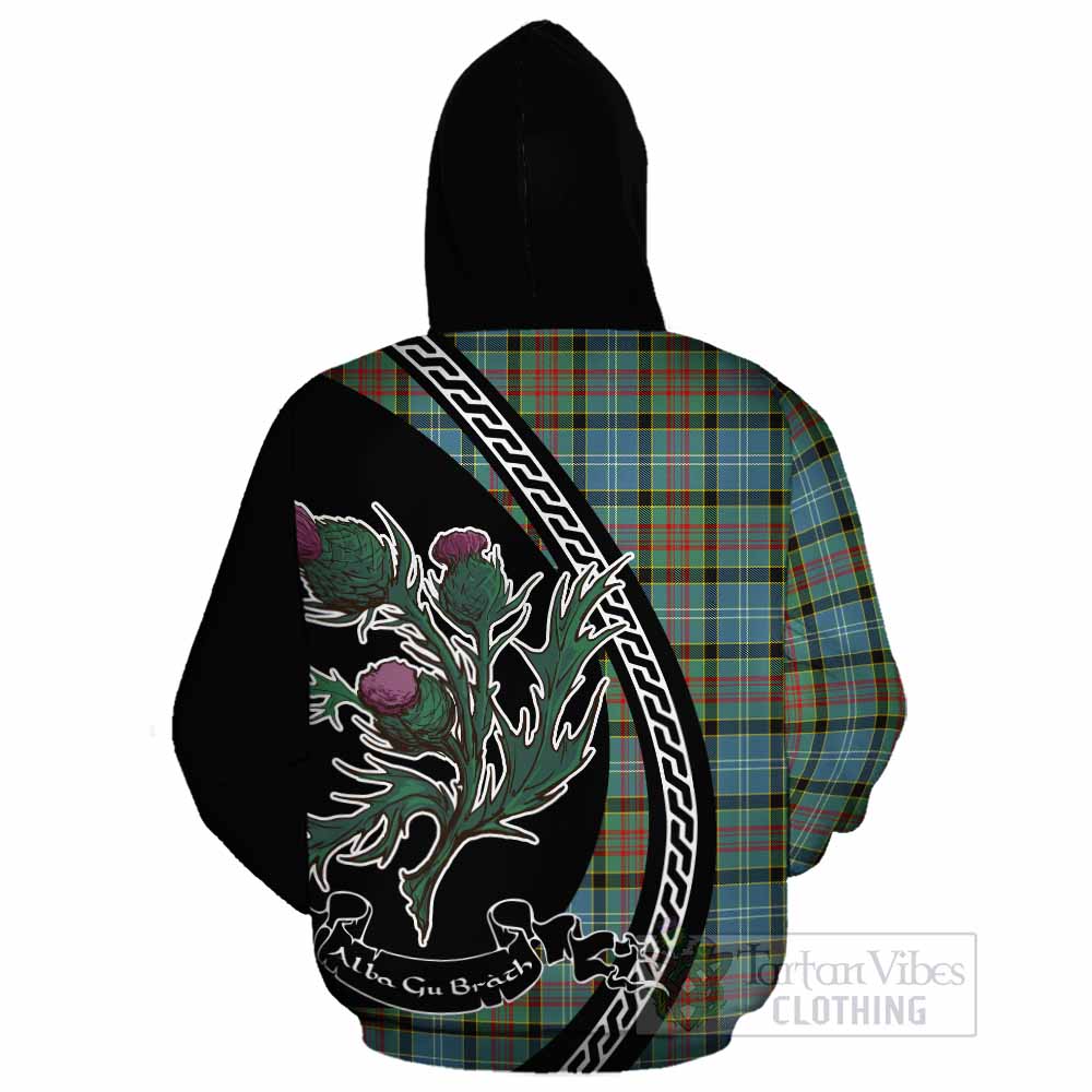Cathcart Family Crest Tartan Cotton Hoodie Alba Thistle Inspired - Tartan Vibes Clothing