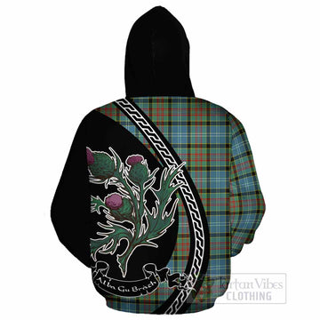 Cathcart Family Crest Tartan Cotton Hoodie Alba Thistle Inspired