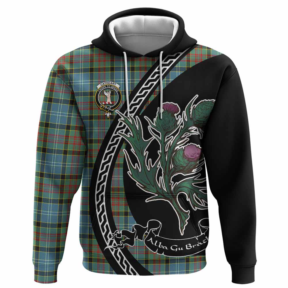 Cathcart Family Crest Tartan Hoodie Alba Thistle Inspired - Tartan Vibes Clothing