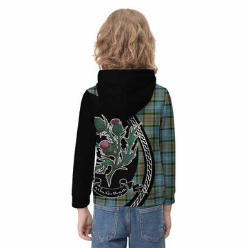 Cathcart Family Crest Tartan Kid Hoodie Alba Thistle Inspired - Tartan Vibes Clothing