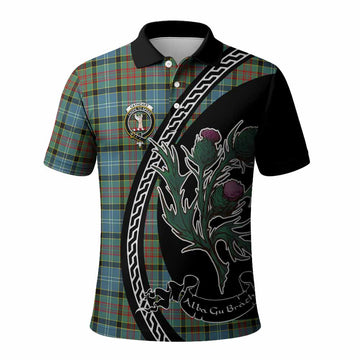 Cathcart Family Crest Tartan Polo Shirt Alba Thistle Inspired