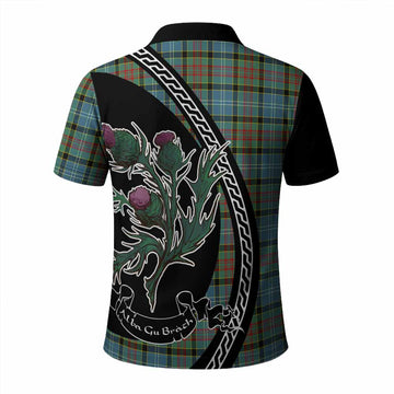 Cathcart Family Crest Tartan Polo Shirt Alba Thistle Inspired