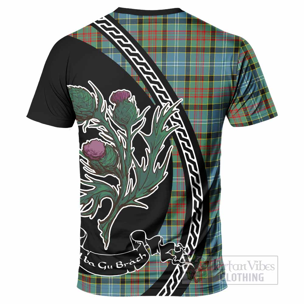 Cathcart Family Crest Tartan T-Shirt Alba Thistle Inspired - Tartan Vibes Clothing