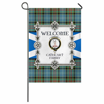 Cathcart Family Crest Tartan Welcome Garden Flag Saltire Harmony Style