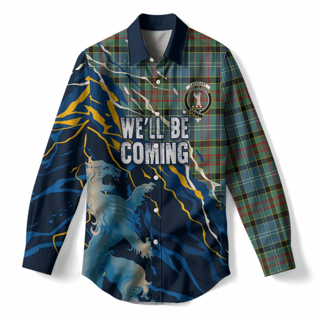 Cathcart Scotland Tartan Women Casual Shirt WC2026 Football - We'll Be Coming