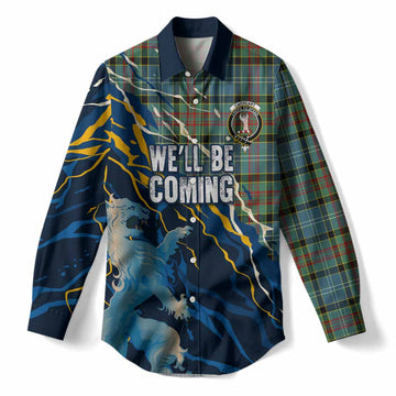 Cathcart Scotland Tartan Women Casual Shirt WC2026 Football - We'll Be Coming