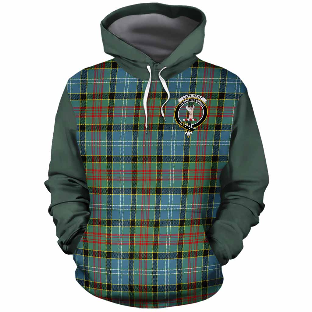 Cathcart Tartan Accent Cotton Hoodie with Family Crest