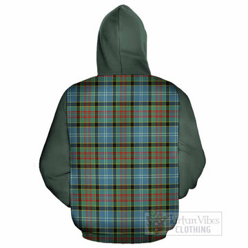 Cathcart Tartan Accent Cotton Hoodie with Family Crest