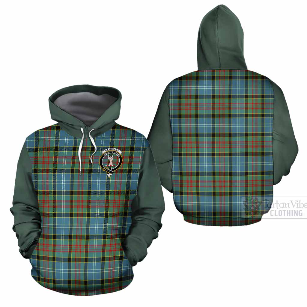 Cathcart Tartan Accent Cotton Hoodie with Family Crest