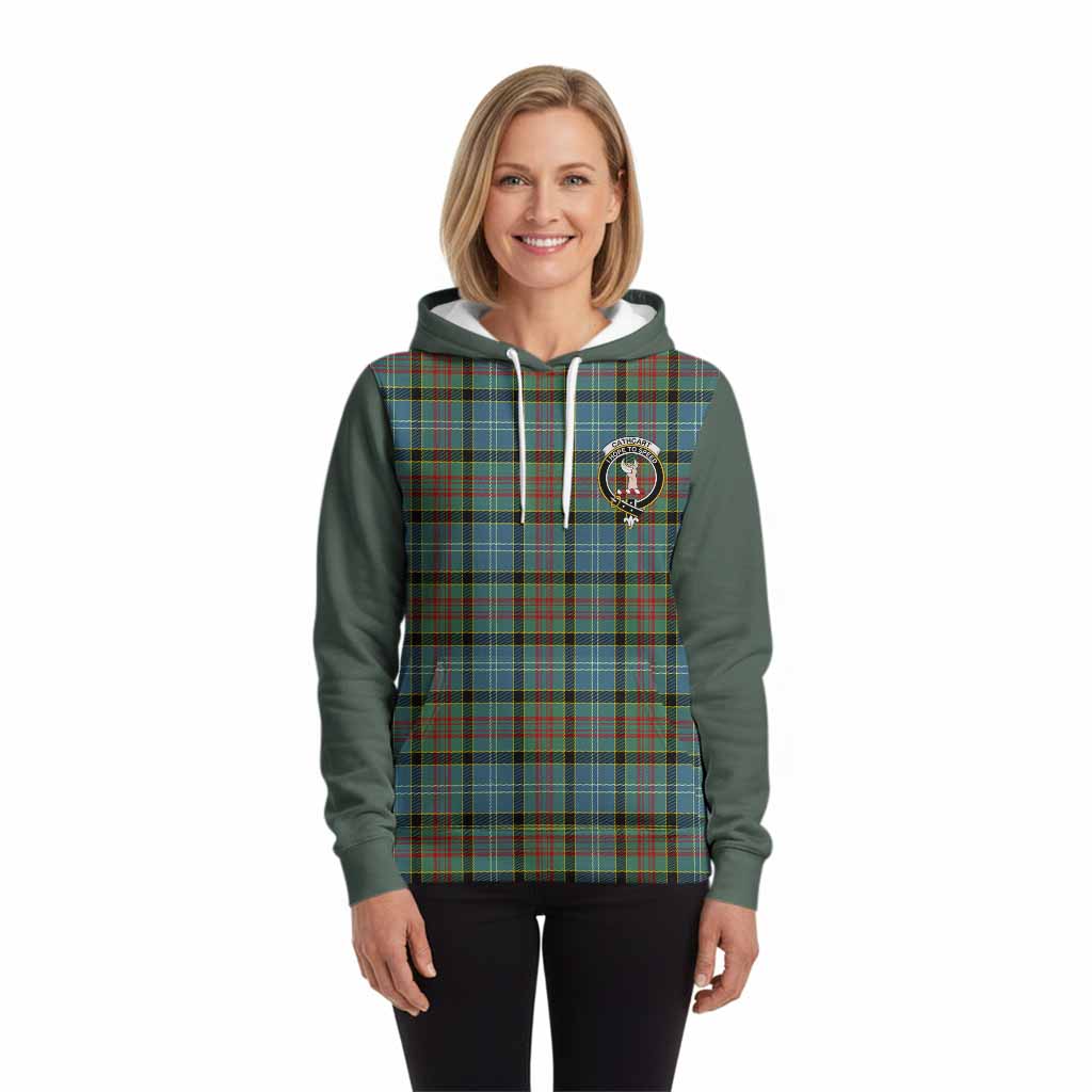 Cathcart Tartan Accent Hoodie with Family Crest