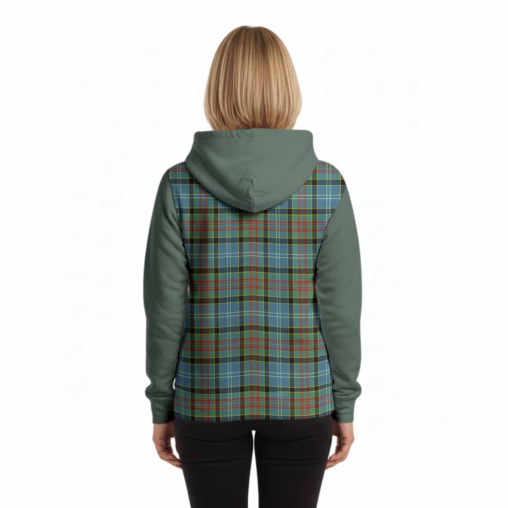 Cathcart Tartan Accent Hoodie with Family Crest