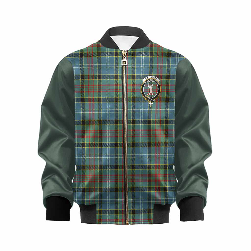 Cathcart Tartan Accent Kid Bomber Jacket with Family Crest