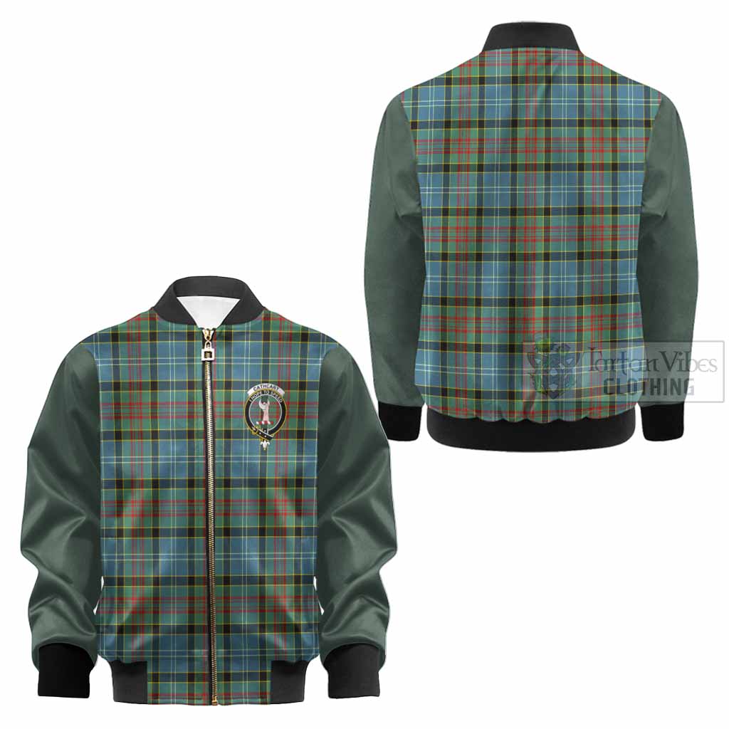 Cathcart Tartan Accent Kid Bomber Jacket with Family Crest