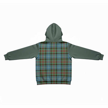 Cathcart Tartan Accent Kid Hoodie with Family Crest