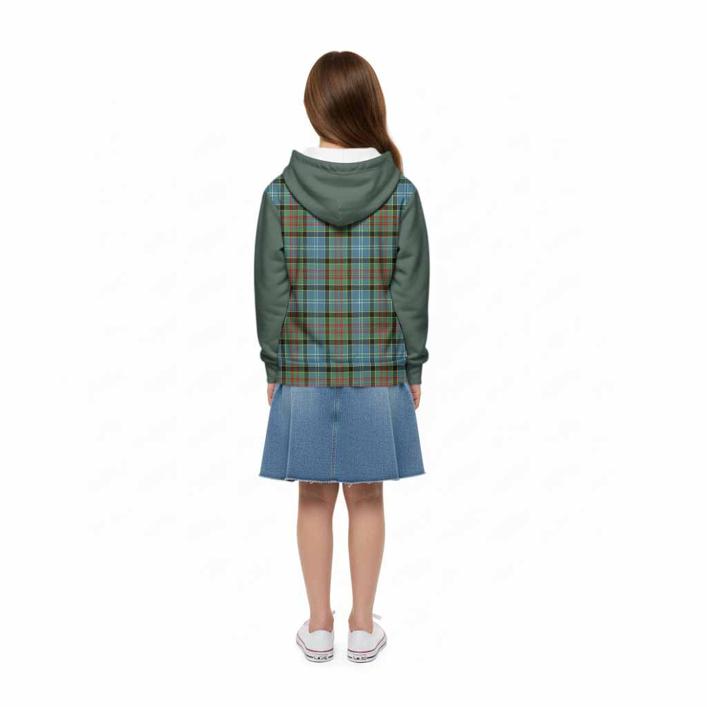 Cathcart Tartan Accent Kid Hoodie with Family Crest