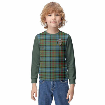 Cathcart Tartan Accent Kid Knitted Sweatshirt with Family Crest
