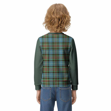 Cathcart Tartan Accent Kid Knitted Sweatshirt with Family Crest