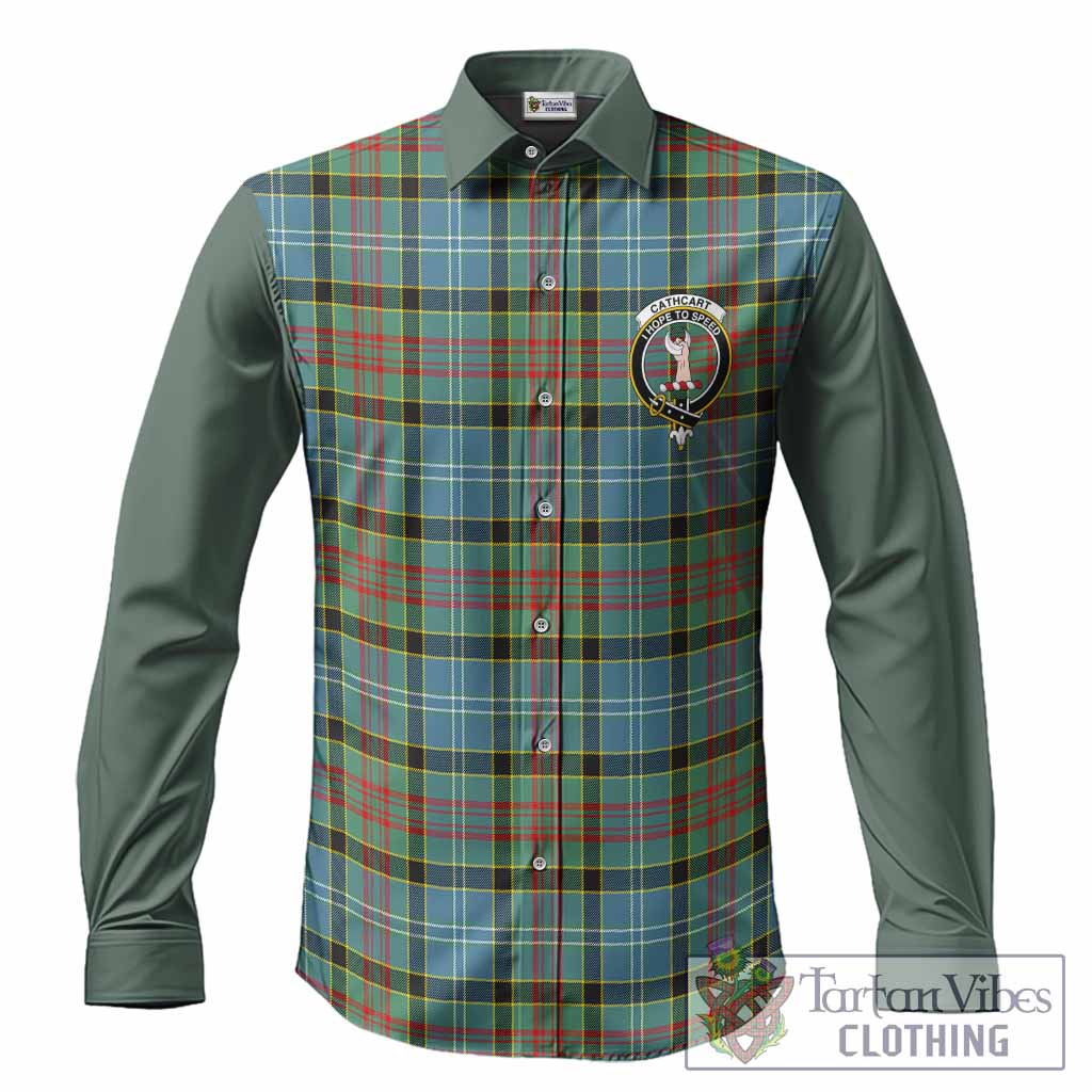 Cathcart Tartan Accent Long Sleeve Button Shirts with Family Crest