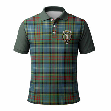 Cathcart Tartan Accent Polo Shirt with Family Crest