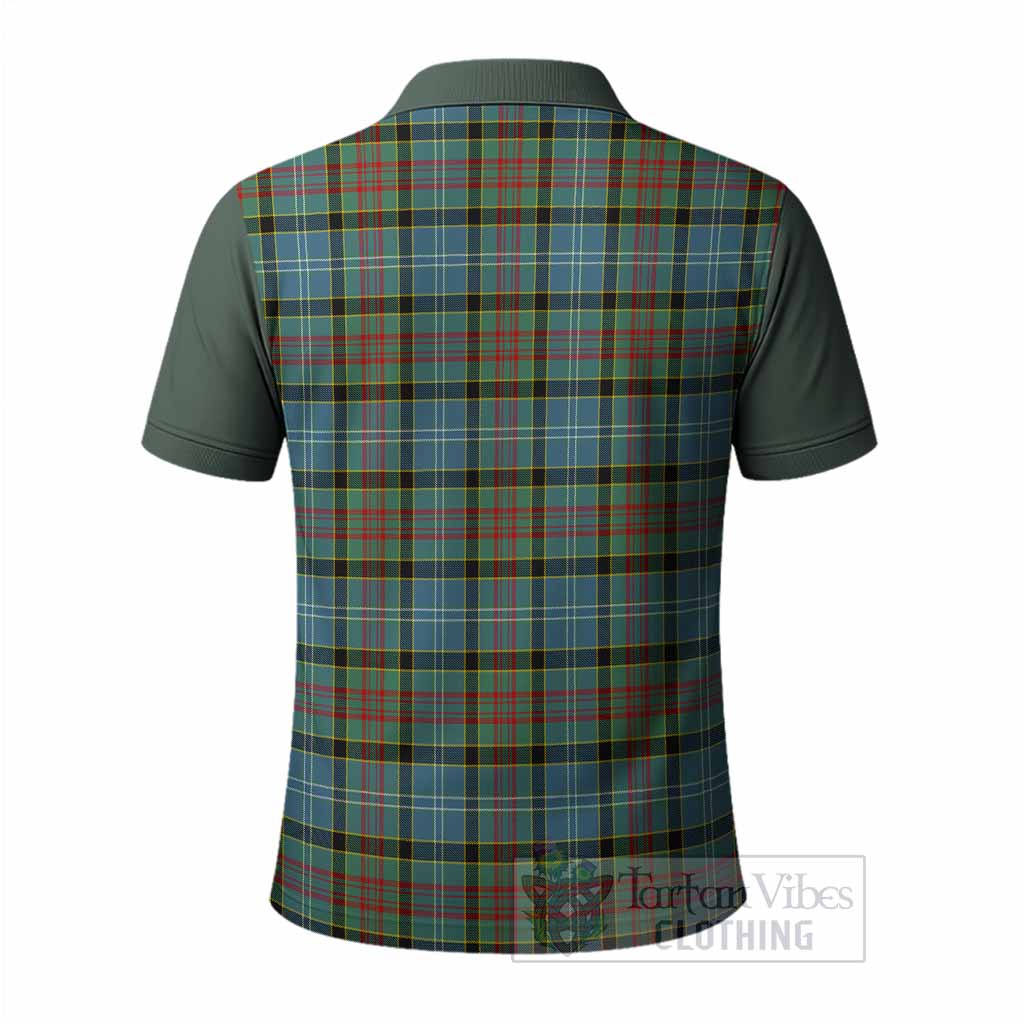 Cathcart Tartan Accent Polo Shirt with Family Crest