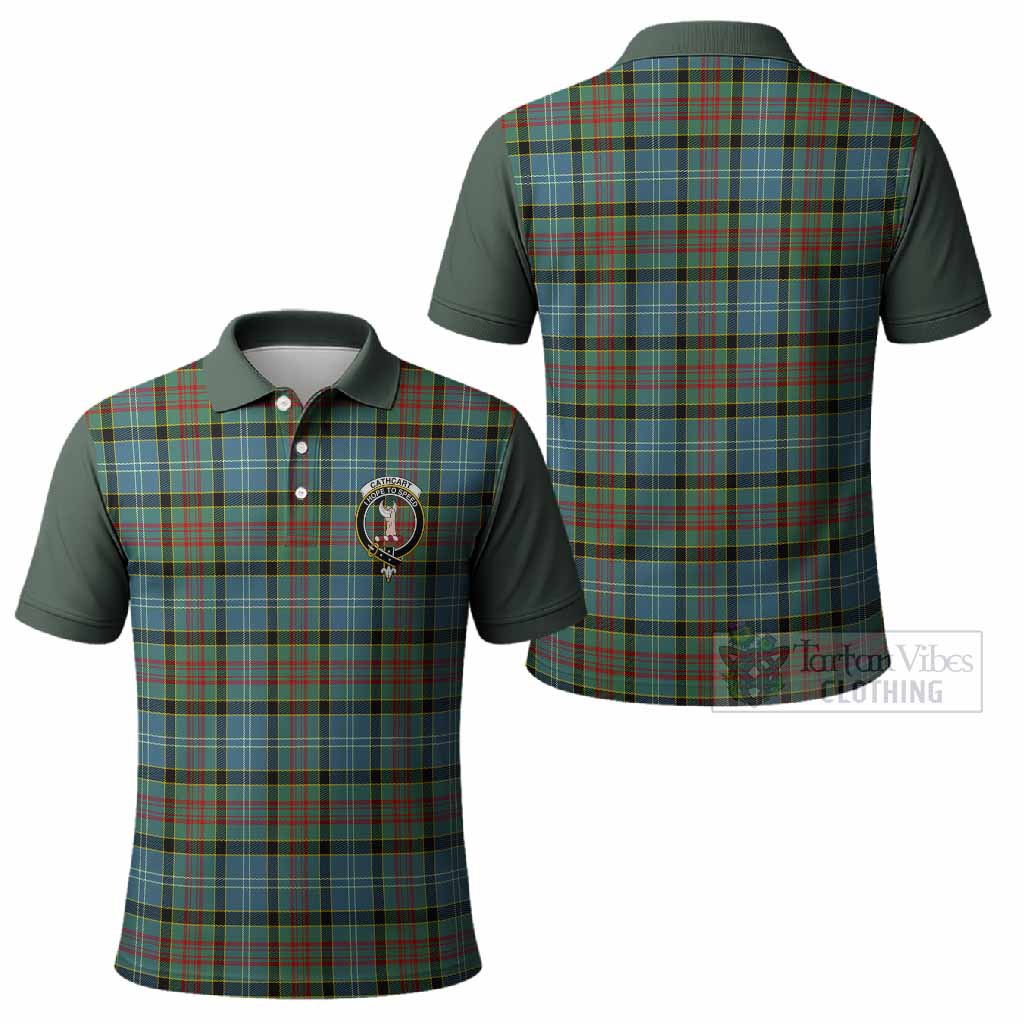 Cathcart Tartan Accent Polo Shirt with Family Crest
